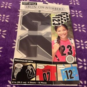 Iron on Numbers never used